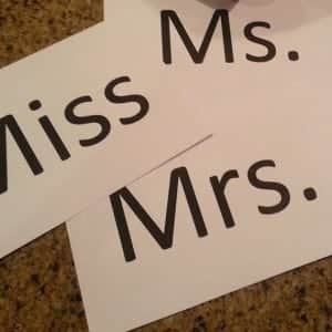 ms, miss and mrs
